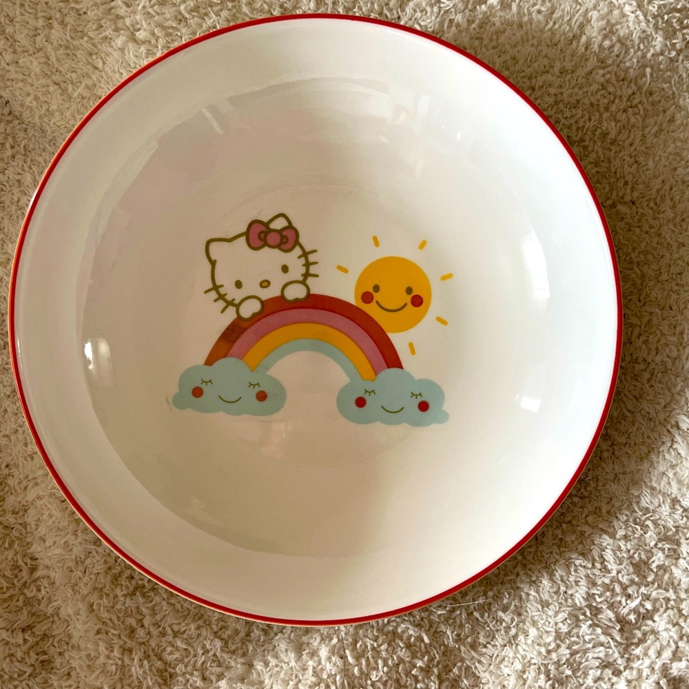 TWO Hello Kitty ceramic rainbow 🌈 Pasta Dishes 2/$40.